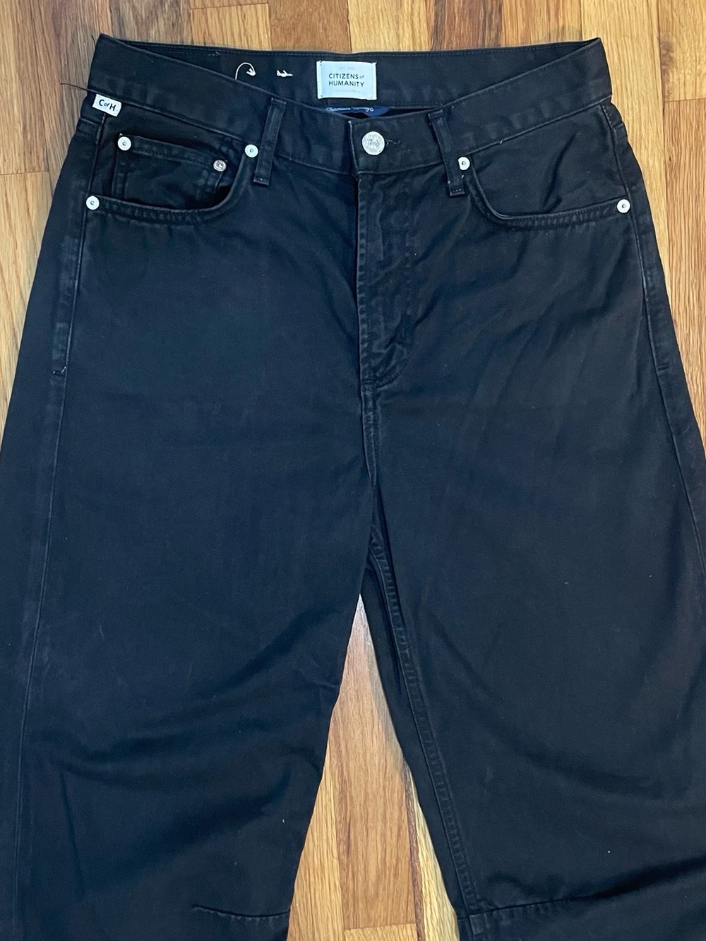 Citizens of Humanity Miro Washed Black Barrel Pants Size 26 - Picture 6 of 10
